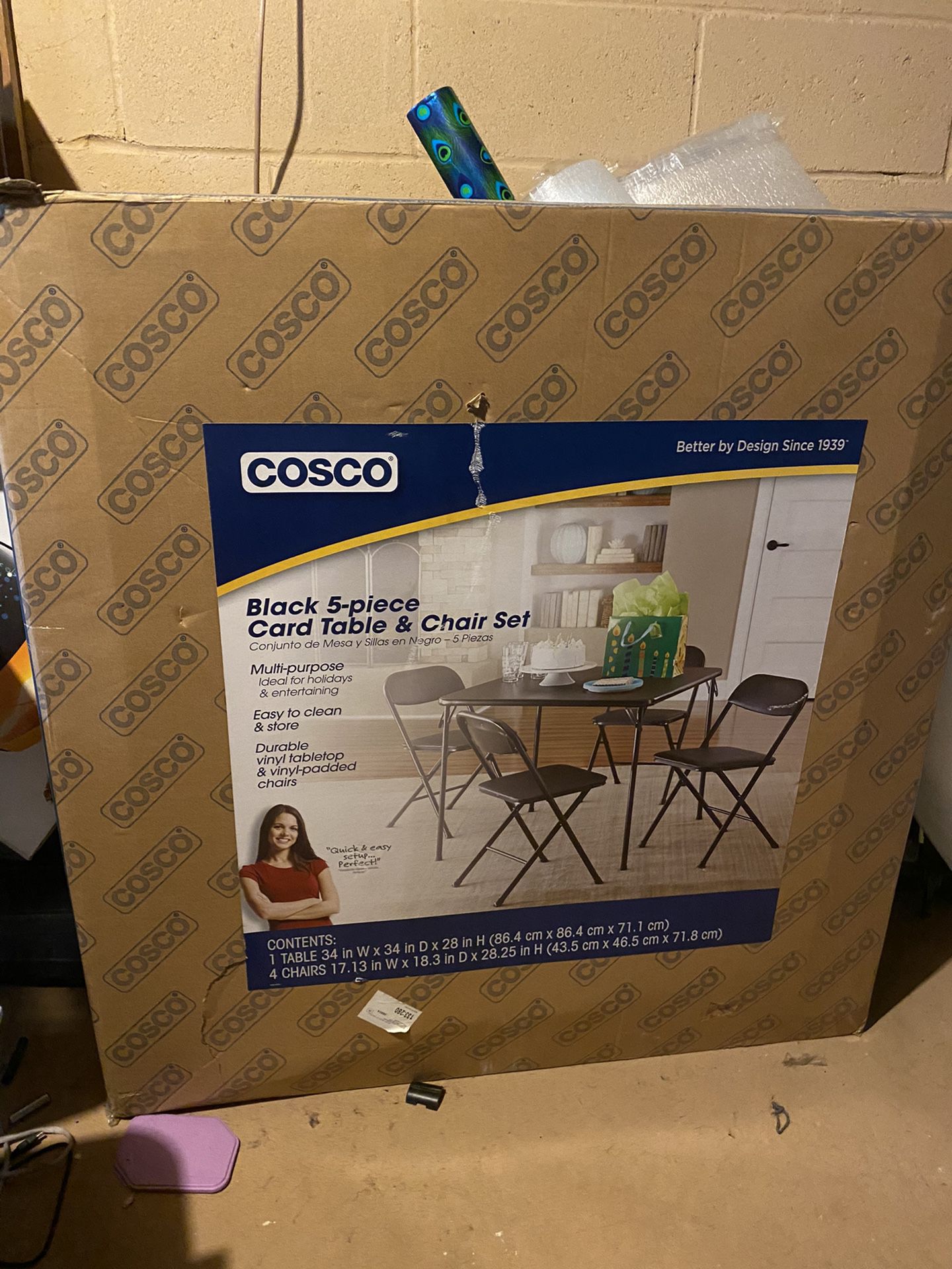 Cosco table and chair set still in box.
