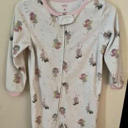 CARTER'S Toddler Girls Fairy Print Footed Pajamas PJs Size 4T