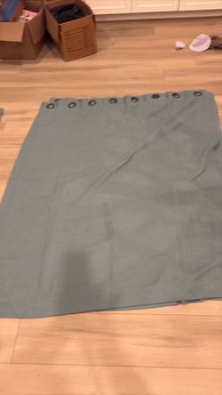 Marine blue window curtains  62by51