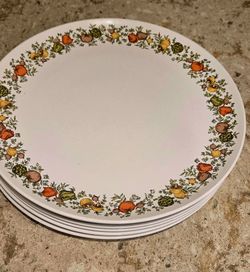 Set of 6 Spice of Life plates by Corning