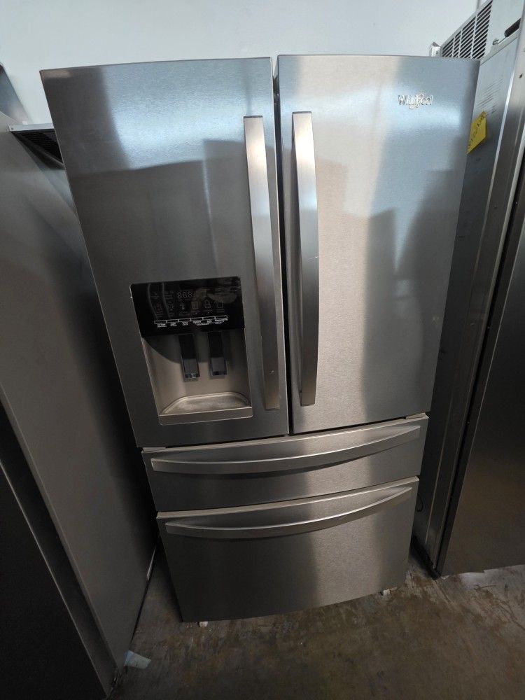 WHIRLPOOL 4 DOOR STAINLESS STEEL REFRIGERATOR