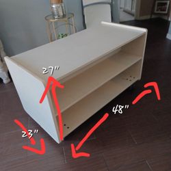 Environments® Mobile Heavy Duty Rolling Double Sided Book Shelf Storage For Kids  Desk TV Stand