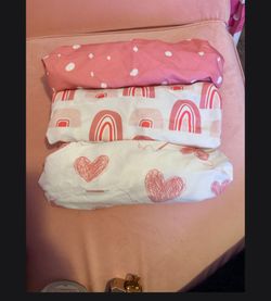 3 Baby Crib Sheets Pink Bundle