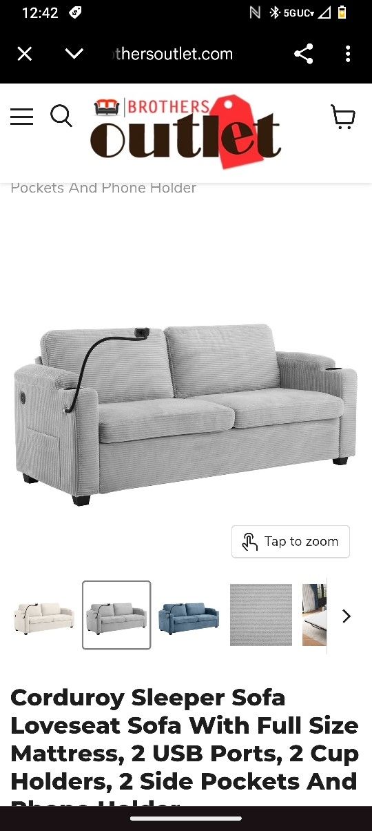 Sofa Sleeper With Full Mattress Brand New