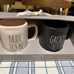 Rae Dunn Bride & Groom To Be Mug Set