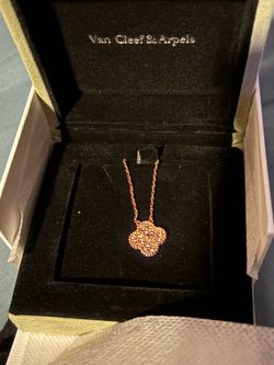 Rose gold van Cleef necklace