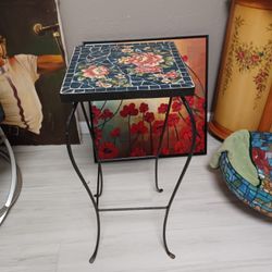 Tiled Top End Table 