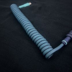 Custom Coiled USB Type C Keyboard Aviator Cable