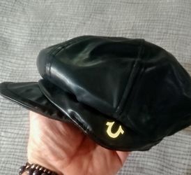 True religion leather hat