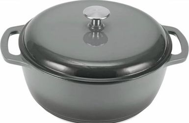 BRAND NEW Enameled Cast Iron Dutch Oven Pot with Lid, Round, Dual Handles, Heavy-Duty