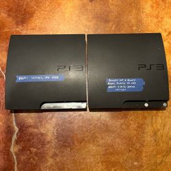 Two PS3 Slims (as is, need repairs)