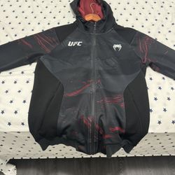 UFC Venum Authentic Fight Week 2.0 Men’s Zipped Hoodie - Black/Red