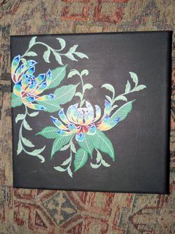 Rainbow flower painting
