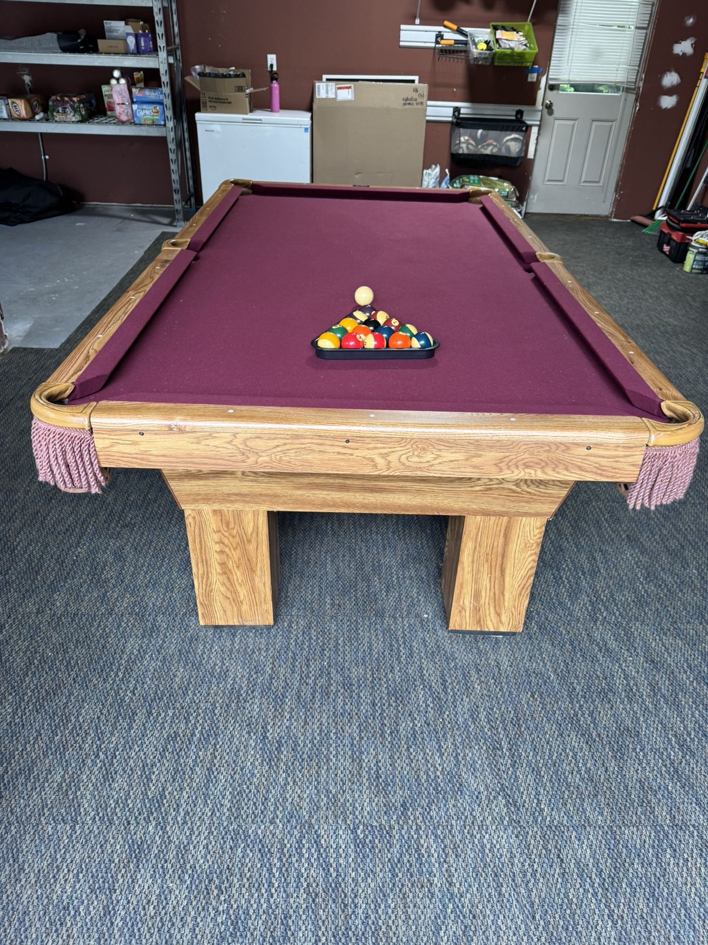 Pool Table With Chairs And Ping Pong Add On