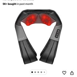 Nekteck Shiatsu Neck Massager with Heat for Pain Relief Deep Tissue, Valentines Day Gifts for Him Her Relaxation Tools, FSA Eligible Back Shoulder Kne
