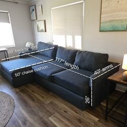 KEVIN CHARLES  Sectional Sofa W/ Chaise In