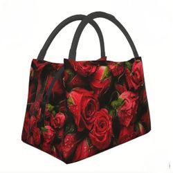 Red Rose 🌹 Insulated Lunch Bag 