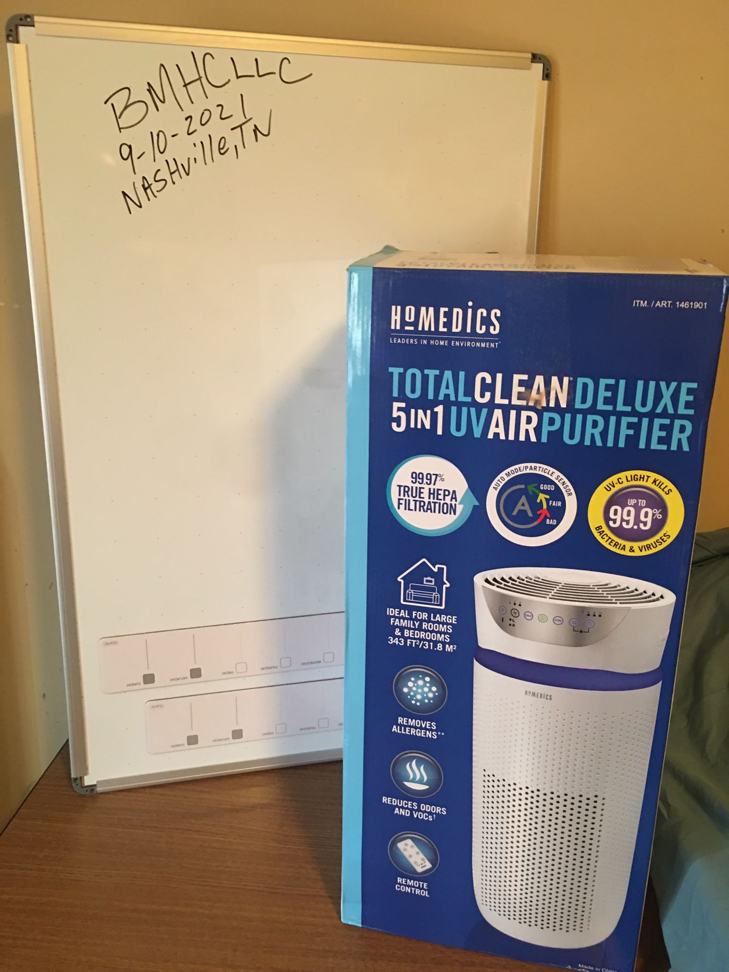 HoMedics - TotalClean Deluxe UV 5-in-1 Extra-Large Room Air Purifier