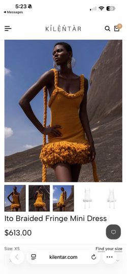 Kíléntàr Ito Braided Fringe Mini Dress