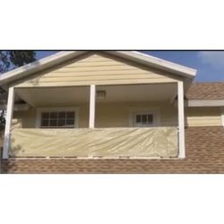 3 Feet X 16 Feet Balcony Privacy Screen Tan. Includes Zip Ties