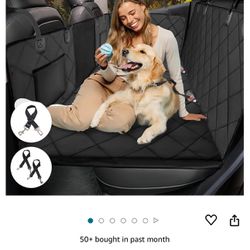 FULIDOUER Back Seat Extender for Dogs, Dog Car Seat Cover for Back Seat Supports 400lbs, Hard Bottom Backseat Extender for Dogs, Waterproof Dog Hammoc