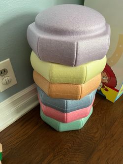 Pastel Foam Stepping Stones / Stacking Balance Set (6 Pieces)