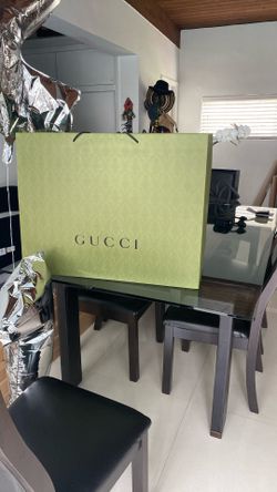 extra large gucci green paper bag
