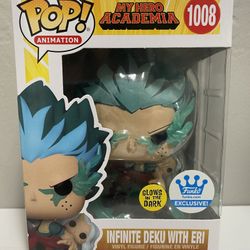 Funko Pop Infinite Deku With Eri Glow In The Dark 1008 Izuku Midoria GITD MHA My Hero Academia Funko Pop Exclusive Infinite Deku With Eri Glow GITD