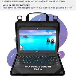 13-14 inch Always on Pouch Work In Case For Chromebook and Laptops, Designed For Students, Classrooms, and Business

