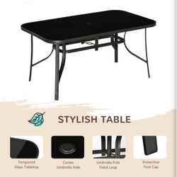 Patio Table New in Box patio table for umbrella