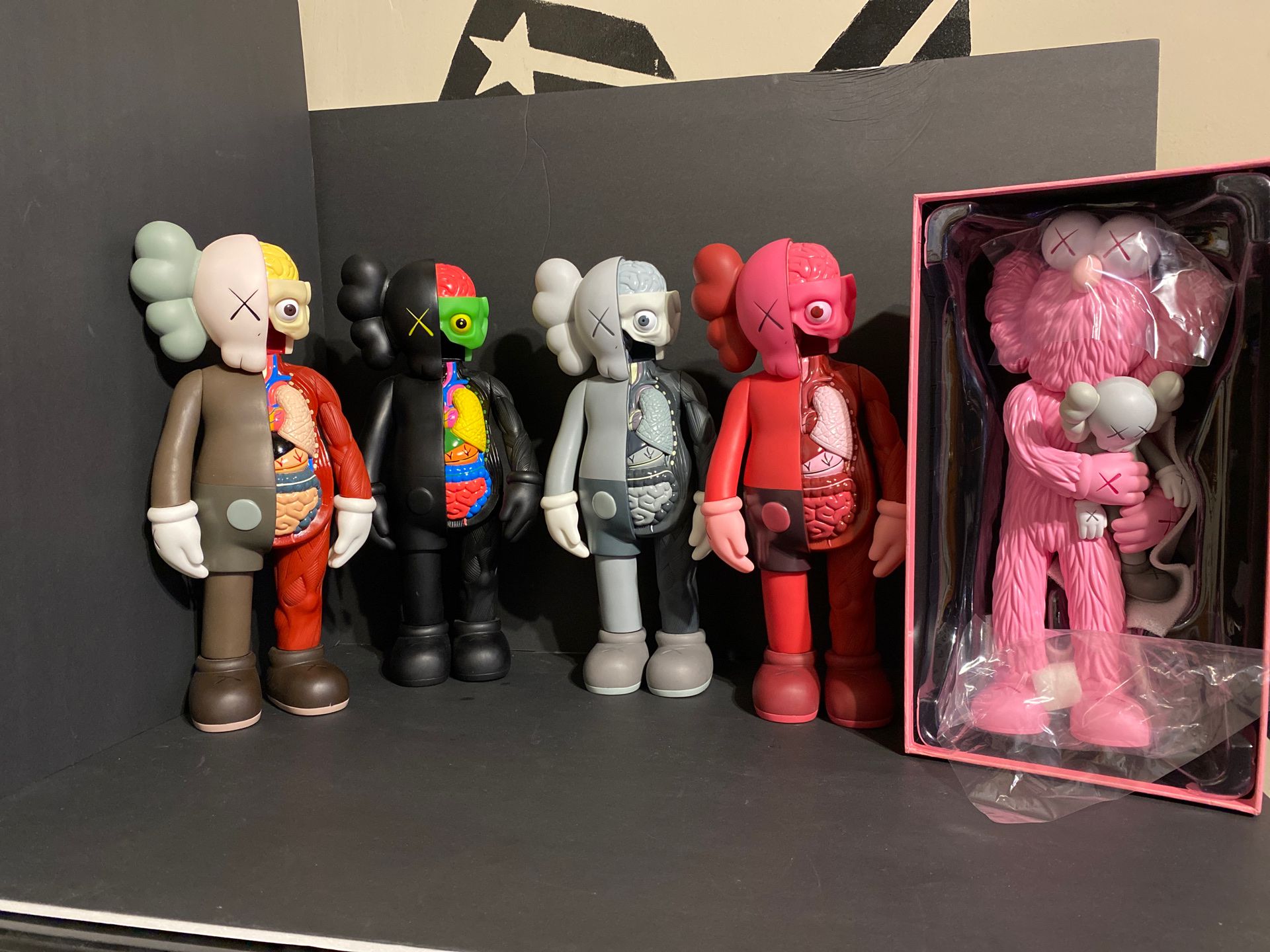 Selling my 4 Kaws Kaws take is not included and not for sale selling all 4 for $500 cash