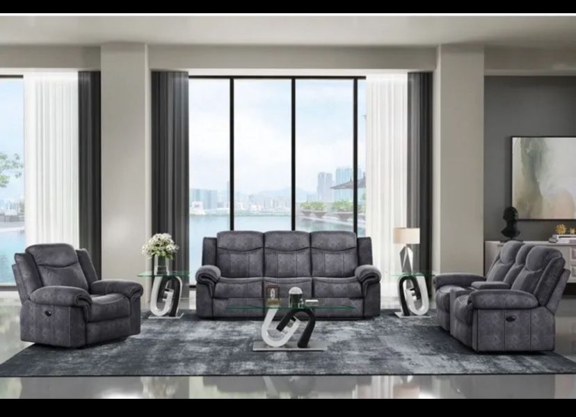 Reclining Sofa And Loveseat Couch Set 