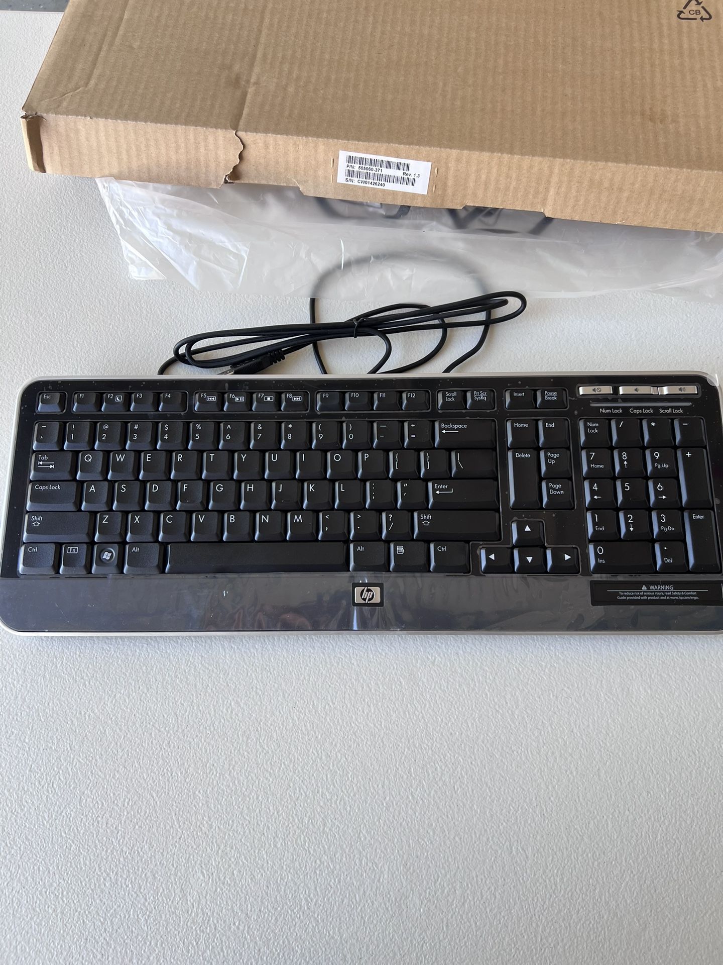 Original HP Wired Keyboard KU-0841 USB