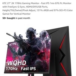 KTC 27’’ 1440p 170Hz Fast-IPS gaming Monitor