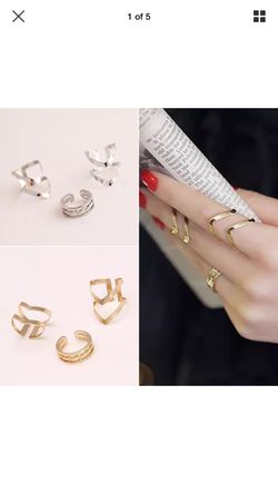 3pcs Gold or Silver Stacking Midi Rings