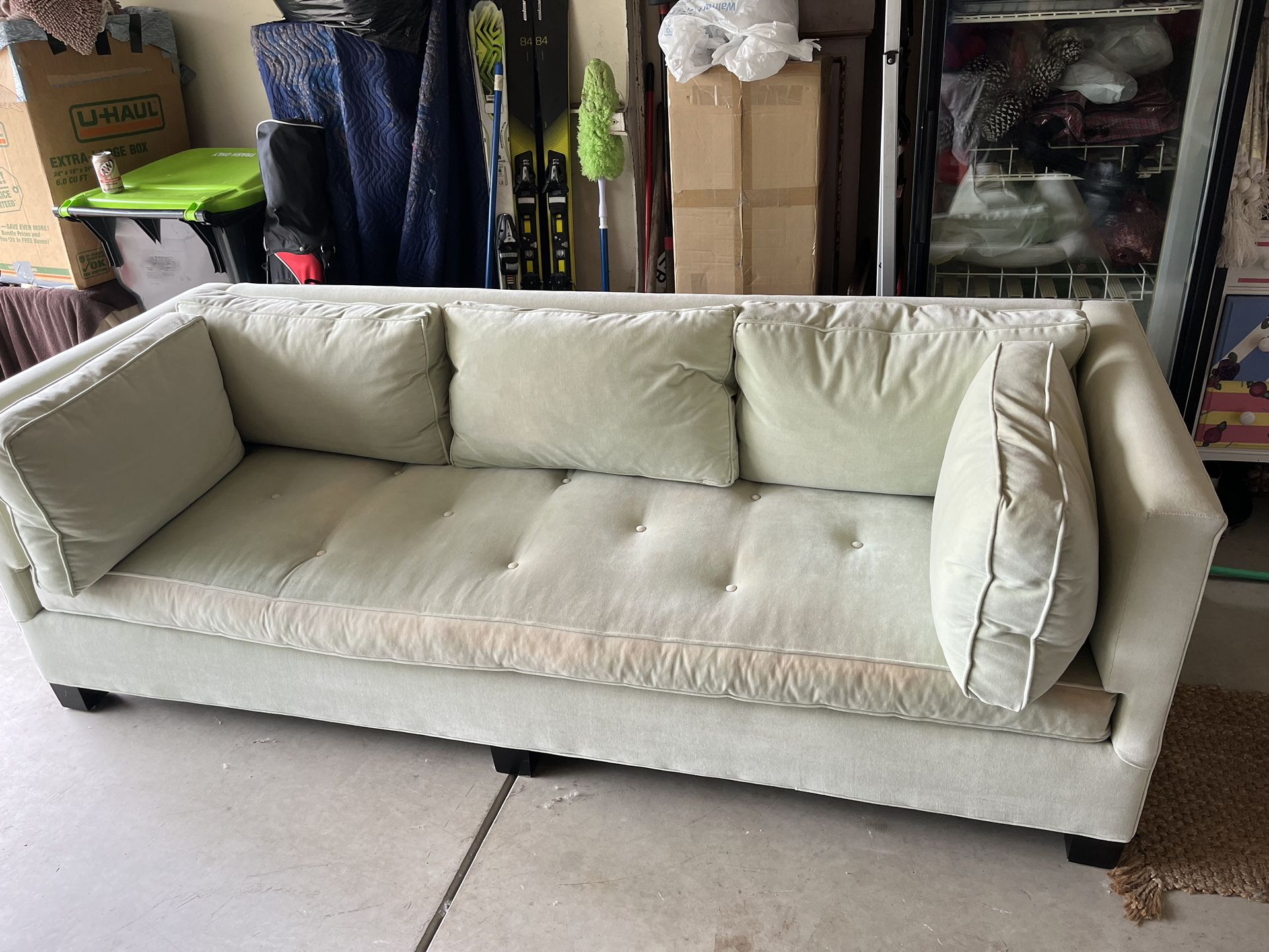 Nice 8 Ft Long Velvet Couch