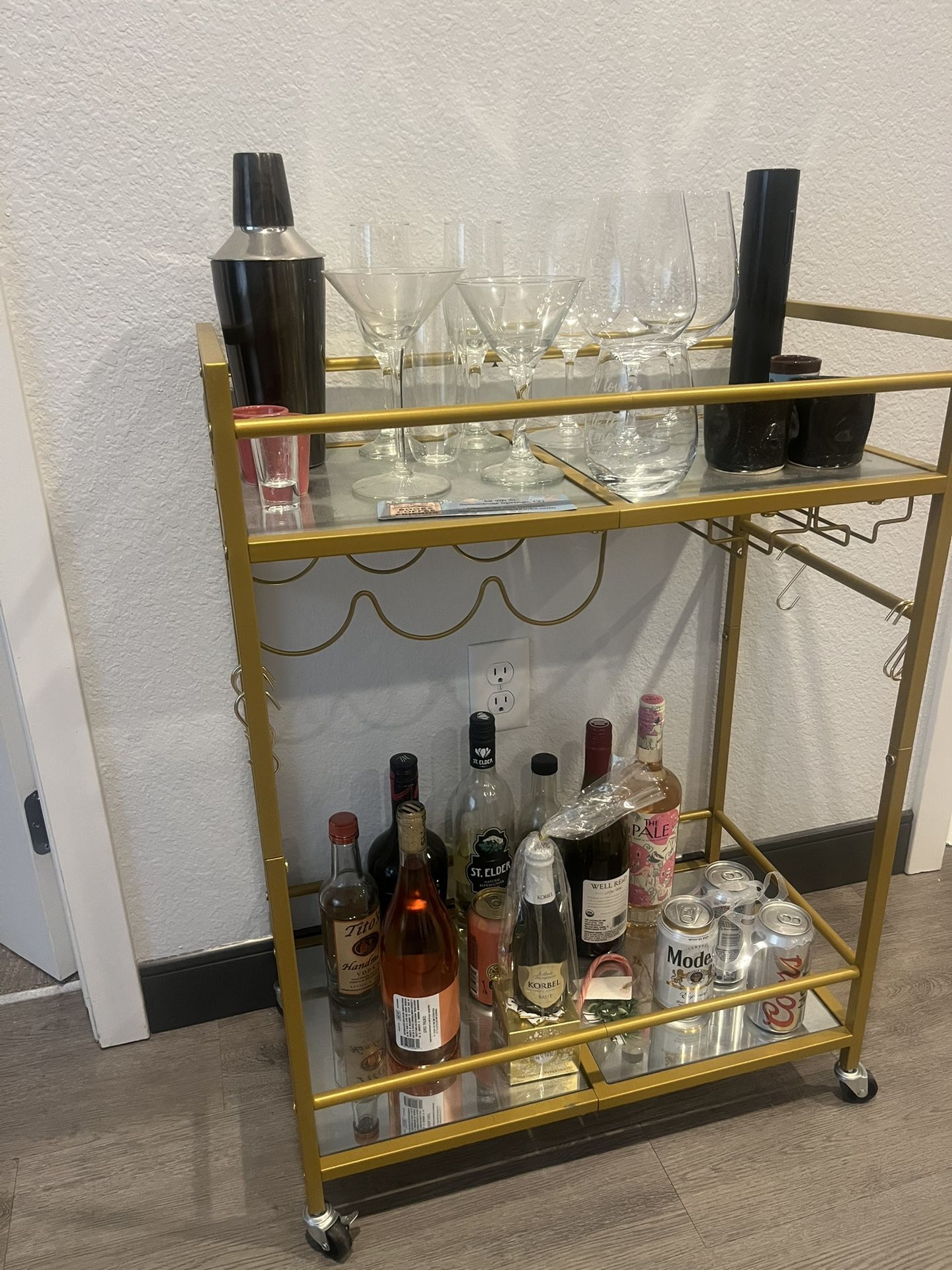 Gold Bar Cart