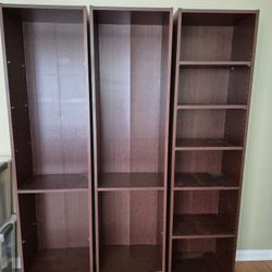 2 Bookcases 70h X 18w X 12d  with 6 Shelves