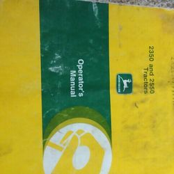 John Deer 2350and2550 Tractor Manual