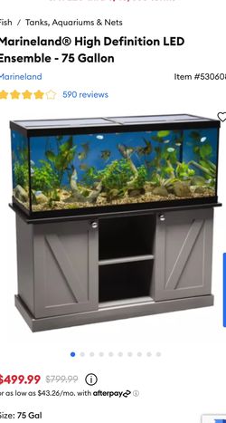 Marine Land 75 Gallon Tank, Stand, And Light