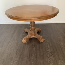 Solid Oak Dining Table + 6 Chairs
