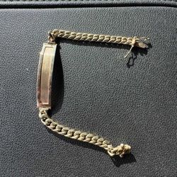 14K Solid Gold Cuban Bracelet – Custom Name Plate