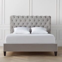 Z Gallerie Jules Tufted Velvet Queen Bed Frame