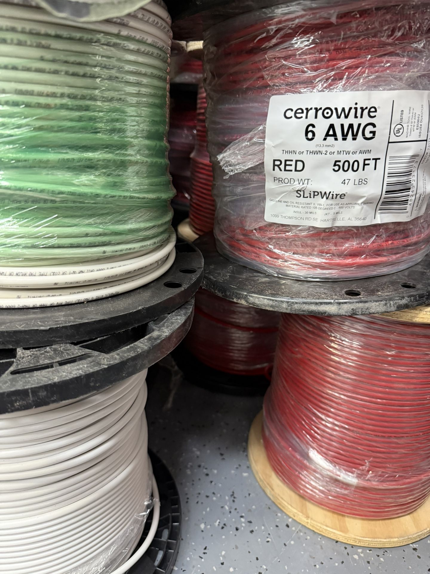 #6 THHN 500ft Wire Copper Cable New
