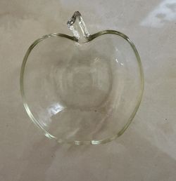 Apple-Shaped Glass Dish