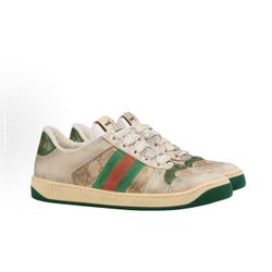 GUCCI Screener Dirty Shoes Canvas GG Enamel Old Fashion Board Shoes(638)78