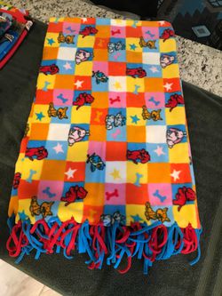 Handcrafted fleece blanket 3’ x 5’ Clifford the dog and friends