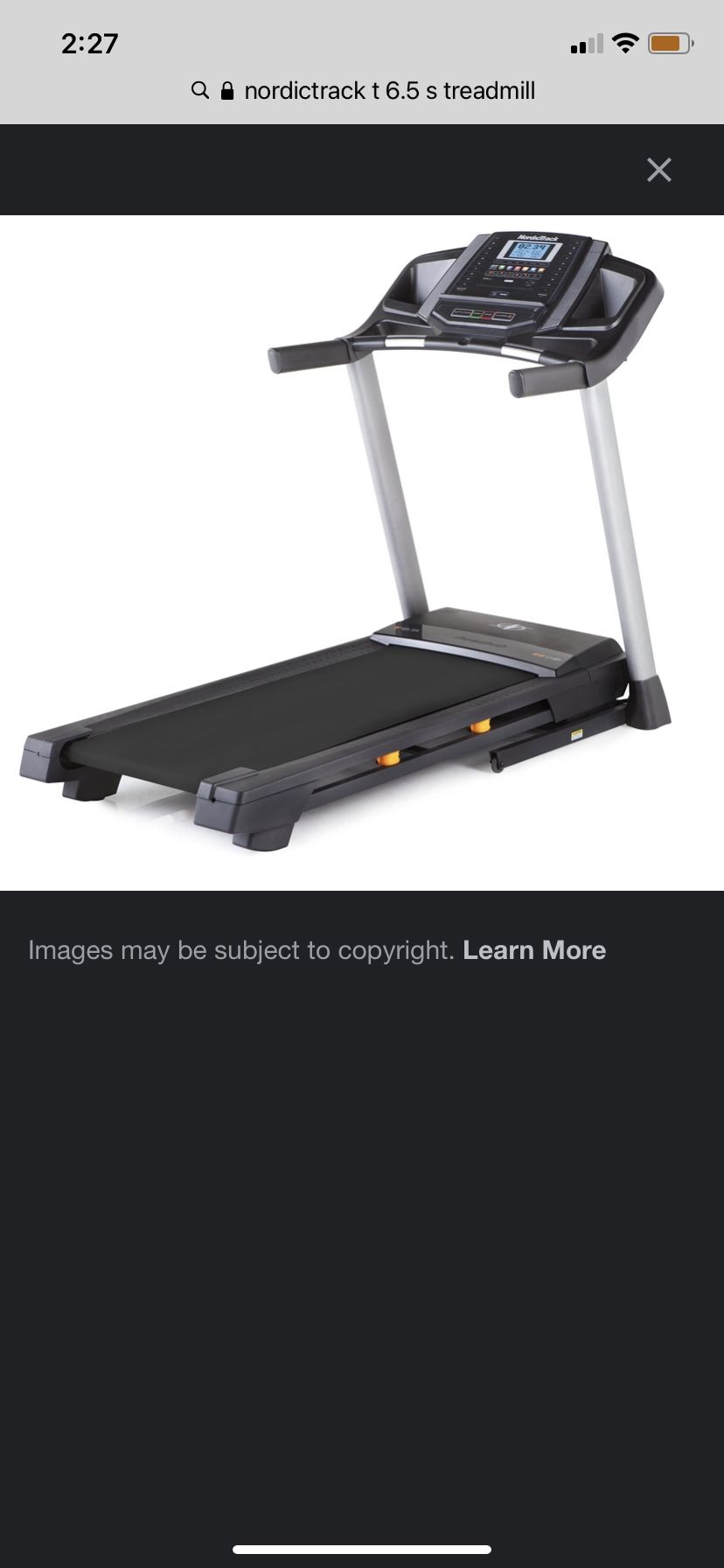 NordicTrack T 6.5 S Treadmill $199  Originally $699