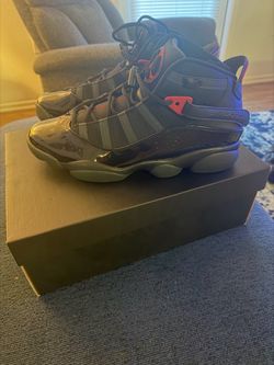 Black Jordan 6 rings shoes