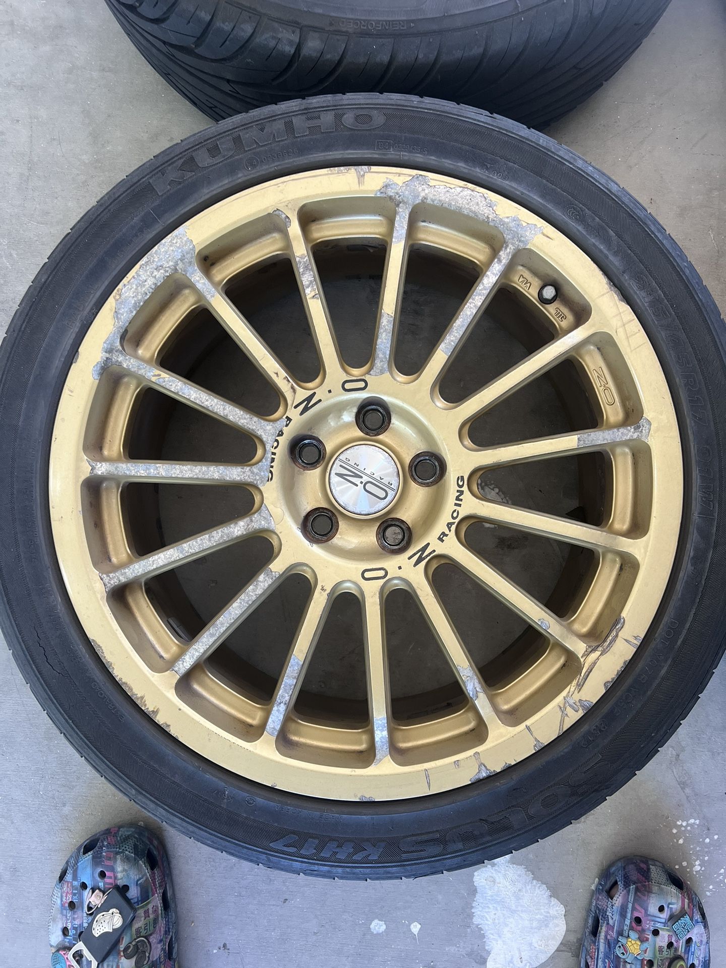 OZ Racing superturismo Gold Wheels 17x8 5x100 For Subaru Impreza
